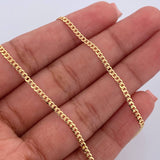 Cadena Cubana Plana 3.15gr / 44.7cm / 1.9mm Oro Amarillo +0 18K $