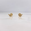 Topos Perro 0.85gr / Circones Blancos Negros Oro Amarillo 18K &
