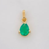 Dije Gota Esmeralda 40pts 0.75g / 1/2 in Oro Amarillo 18K
