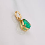 Dije Gota Esmeralda 40pts 0.75g / 1/2 in Oro Amarillo 18K
