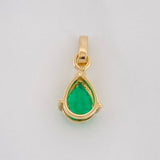 Dije Gota Esmeralda 40pts 0.75g / 1/2 in Oro Amarillo 18K