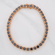Pulso Tennis Diamantes Negros 5.2qts 22.45g / 7 1/2 in / 4.35mm Oro Rosa 18K