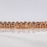 Pulso Tennis Diamantes Negros 5.2qts 22.45g / 7 1/2 in / 4.35mm Oro Rosa 18K