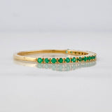 Anillo Churumbela Esmeraldas 15pts 1.05g / T7 Oro Amarillo 18K