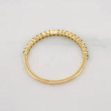 Anillo Churumbela Esmeraldas 15pts 1.05g / T7 Oro Amarillo 18K