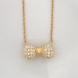 Cadena Singapur Moño Diamantes 40pts 5g / 16 in / 1.24mm Oro Amarillo 18K