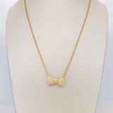 Cadena Singapur Moño Diamantes 40pts 5g / 16 in / 1.24mm Oro Amarillo 18K