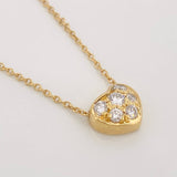 Cadena Rolo Corazon Diamante 12pts 2.55g / 16 in / 1mm Oro Amarillo 18K