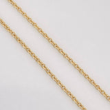 Cadena Rolo Corazon Diamante 12pts 2.55g / 16 in / 1mm Oro Amarillo 18K