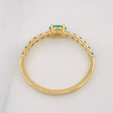 Anillo Churumbela Esmeraldas 29pts 1.4g / T7 Oro Amarillo 18K