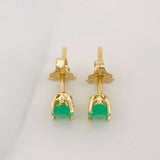 Topos Cuatro Garras Esmeralda 40pts 1.05g / in / 3.96mm Oro Amarillo 18K