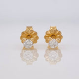 Stud Earrings Diamond Sparkle 12pts 0.8g / in / 2.82mm Yellow Gold 18K