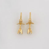 Stud Earrings Diamond Sparkle 12pts 0.8g / in / 2.82mm Yellow Gold 18K