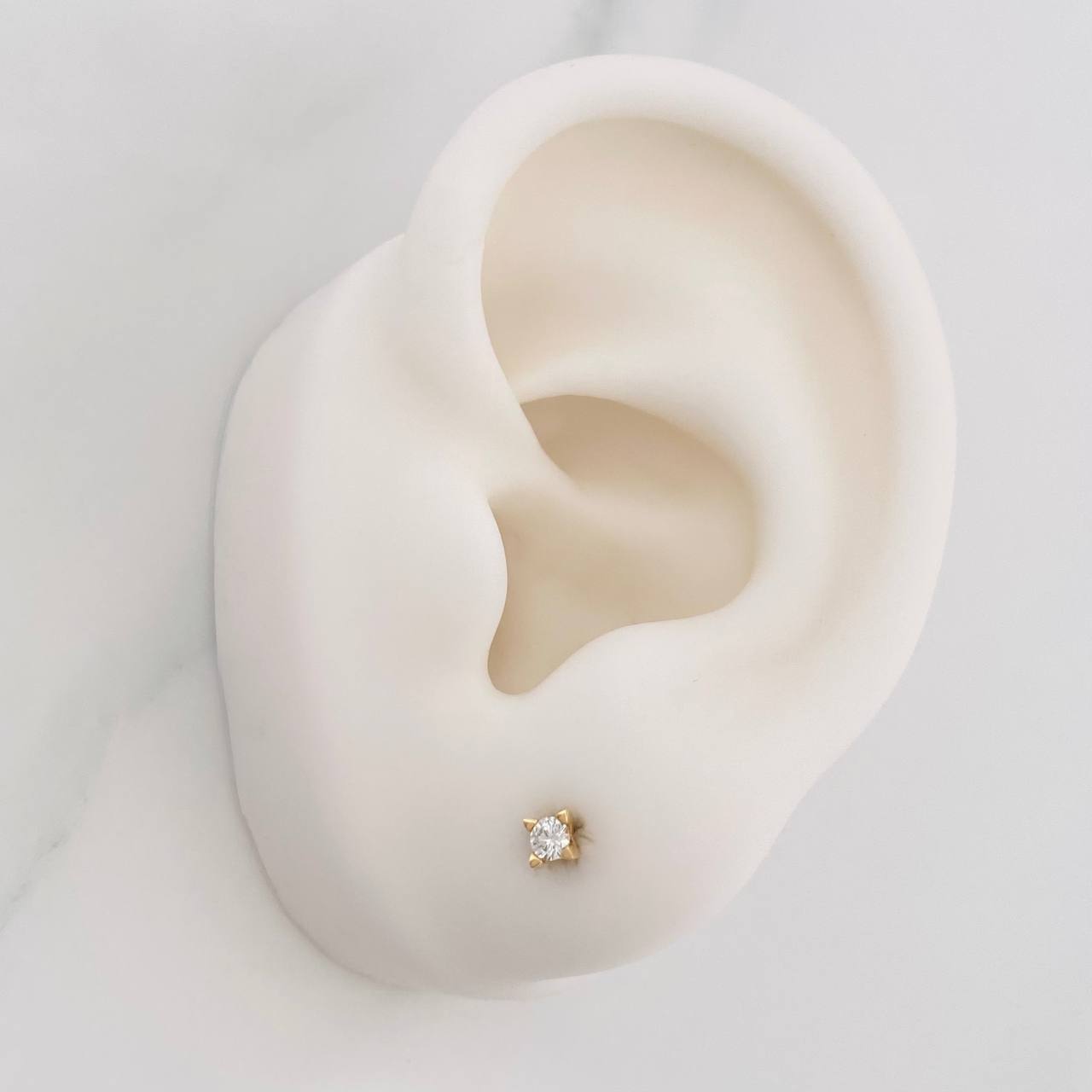 Stud Earrings Diamond Sparkle 12pts 0.8g / in / 2.82mm Yellow Gold 18K
