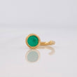 Helix Piercing Emerald 15pts 0.5g / 1/2 in 18K Yellow Gold