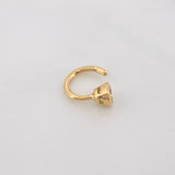 Helix Piercing Emerald 15pts 0.5g / 1/2 in 18K Yellow Gold