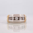 Anillo Monarca Diamantes 23pts 8.9g / T10 Dos Oros Amarillo Blanco 14K