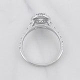 Anillo Halo Solitario Diamantes 1.33qts 3.45g / T7 1/4 Oro Blanco 18K