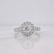 Anillo Halo Solitario Diamantes 1.33qts 3.45g / T7 1/4 Oro Blanco 18K