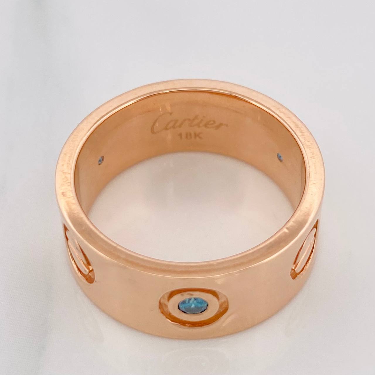 Anillo Tornillo Diamantes 12pts 13.15g / T9 1/4 Oro Rosa 18K