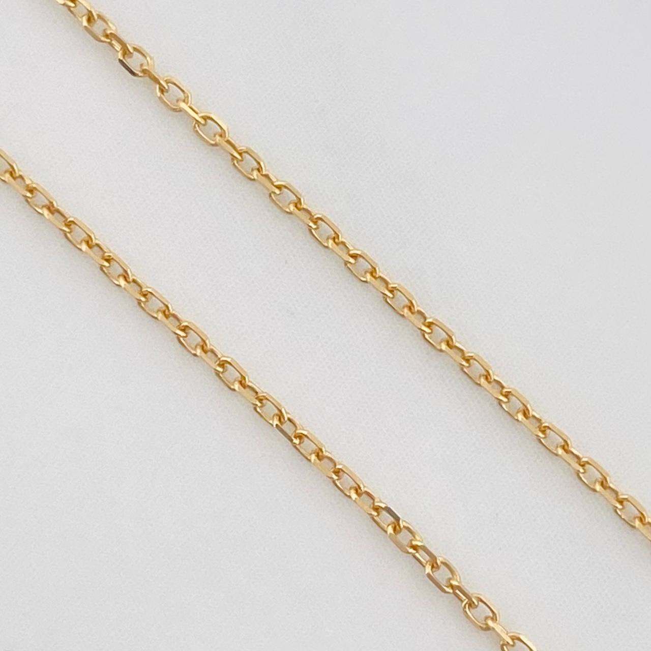 Set Cadena Aro Seguido + Dije Ojo Turco / 1.5g / 18 in Oro Amarillo 18K
