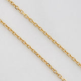 Set Cadena Aro Seguido + Dije Ojo Turco / 1.5g / 18 in Oro Amarillo 18K