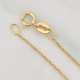 Set Cadena Aro Seguido + Dije Ojo Turco / 1.5g / 18 in Oro Amarillo 18K
