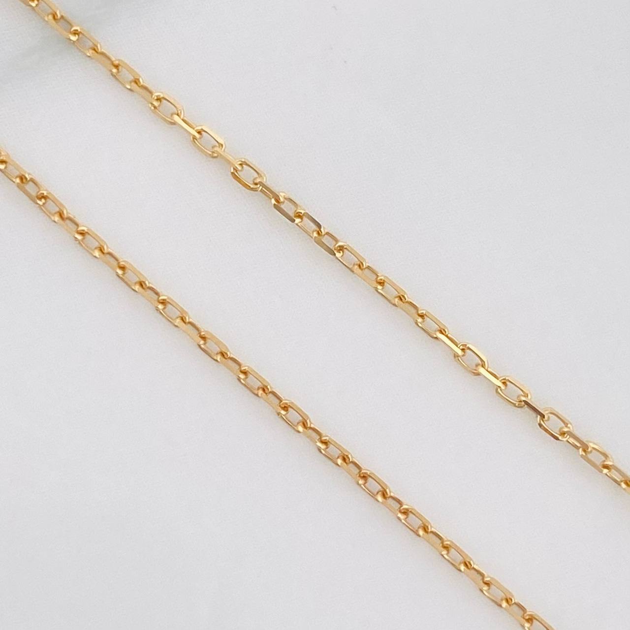 Set Cadena Cajón + Dije Ojo Turco / 1.95g / 18 in Oro Amarillo 18K