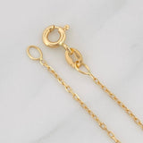 Set Cadena Cajón + Dije Ojo Turco / 1.95g / 18 in Oro Amarillo 18K
