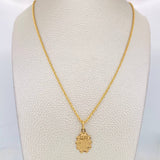 Set Cadena Lazo + Dije Virgen Maria / 2.6g / 20 in Oro Amarillo 18K