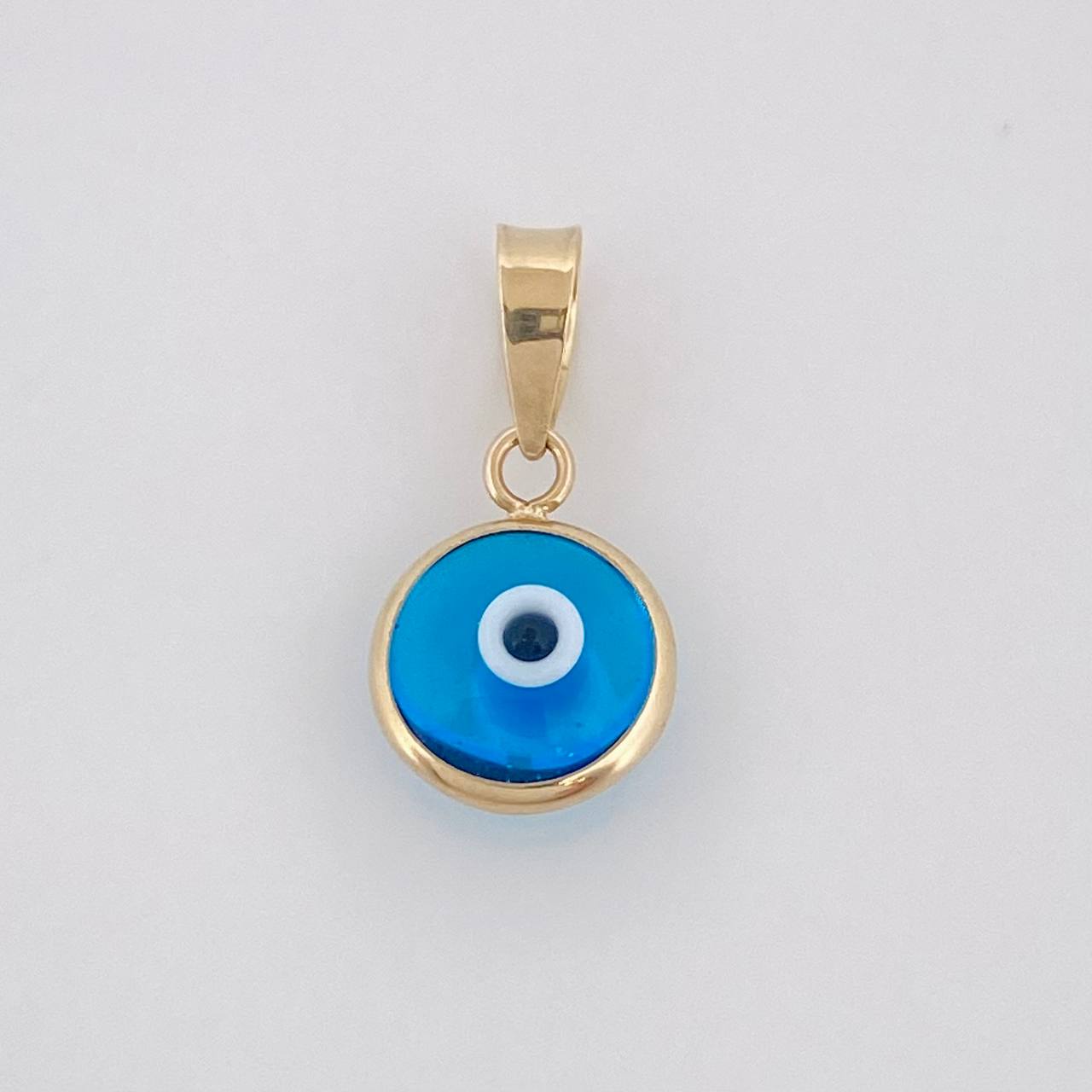 Turkish Eye Pendant 0.4g / 1/2 in 18K Yellow Gold