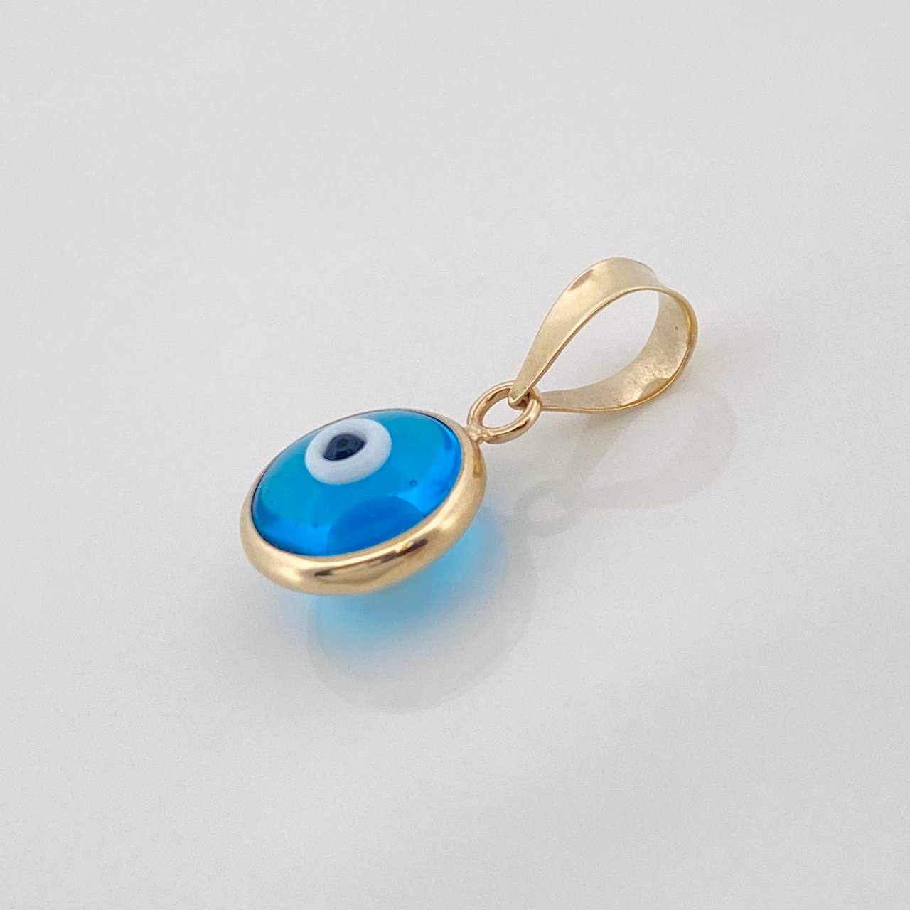 Turkish Eye Pendant 0.4g / 1/2 in 18K Yellow Gold
