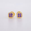 Clover Stud Earrings Dense 0.9g / in / 5.7mm Yellow Gold 18K