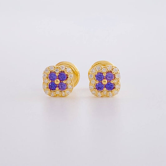 Topos Trebol Tupido 0.9g / in / 5.7mm Oro Amarillo 18K