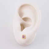 Clover Stud Earrings Dense 0.9g / in / 5.7mm Yellow Gold 18K