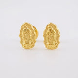Stud Earrings Virgen de Guadalupe 0.9g / in / 5.1mm Yellow Gold 18K