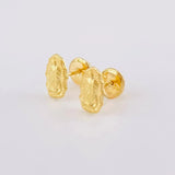 Stud Earrings Virgen de Guadalupe 0.9g / in / 5.1mm Yellow Gold 18K