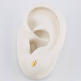 Stud Earrings Wings 0.4g / in / 6.1mm Yellow Gold 18K