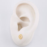 Topos Trebol Tupido 0.9g / in / 5.7mm Oro Amarillo 18K