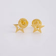 Topos Estrella Silueta 0.65g / in / 7mm Oro Amarillo 18K