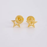 Topos Estrella Silueta 0.65g / in / 7mm Oro Amarillo 18K