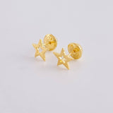 Topos Estrella Silueta 0.65g / in / 7mm Oro Amarillo 18K