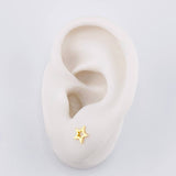 Stud Earrings Star Silhouette 0.65g / in / 7mm Yellow Gold 18K