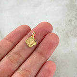 Dije Trebol 0.7gr / 1.6cm-Edged Diamond Cut Yellow Gold 18K