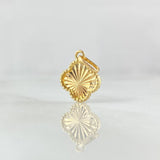 Dije Trebol 0.7gr / 1.6cm-Bordeado Diamantado Oro Amarillo 18K ©