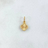 Pendant Trebol 0.5gr / 1.4cm-Edged Diamond Cut Yellow Gold 18K ©