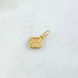 Pendant Trebol 0.5gr / 1.4cm-Edged Diamond Cut Yellow Gold 18K ©