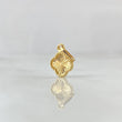 Dije Trebol 0.5gr / 1.5cm-Bordeado Diamantado Oro Amarillo 18K *