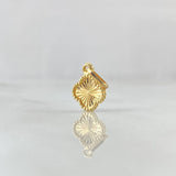Dije Trebol 0.5gr / 1.5cm-Bordeado Diamantado Oro Amarillo 18K *