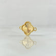 Herraje Trebol 0.7gr / 1.5cm-Bordeado Diamantado Oro Amarillo 18K